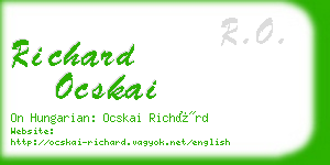 richard ocskai business card